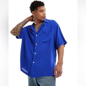 ASOS DESIGN Oversized Short Sleeve Bowling Shirt